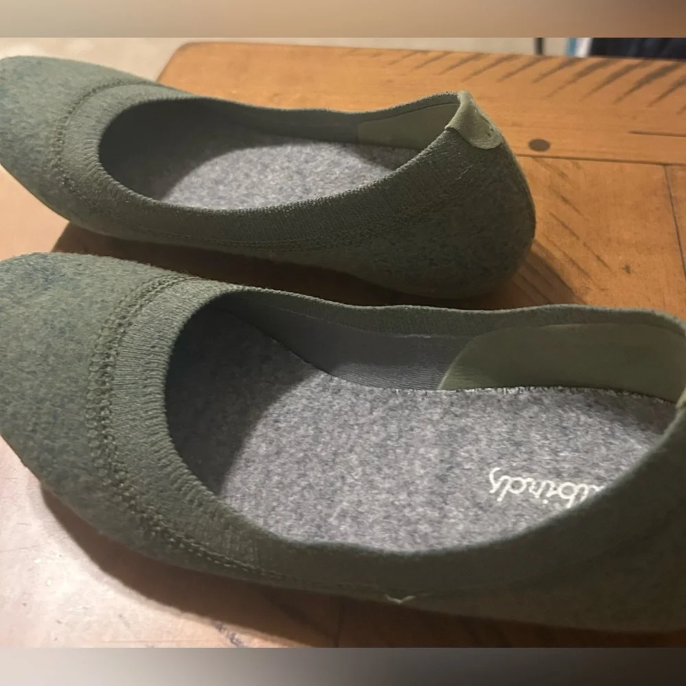 allbirds Wool Tree Breezers Women's Olive Green Ballet Flats 6.5 - Picture 3 of 7